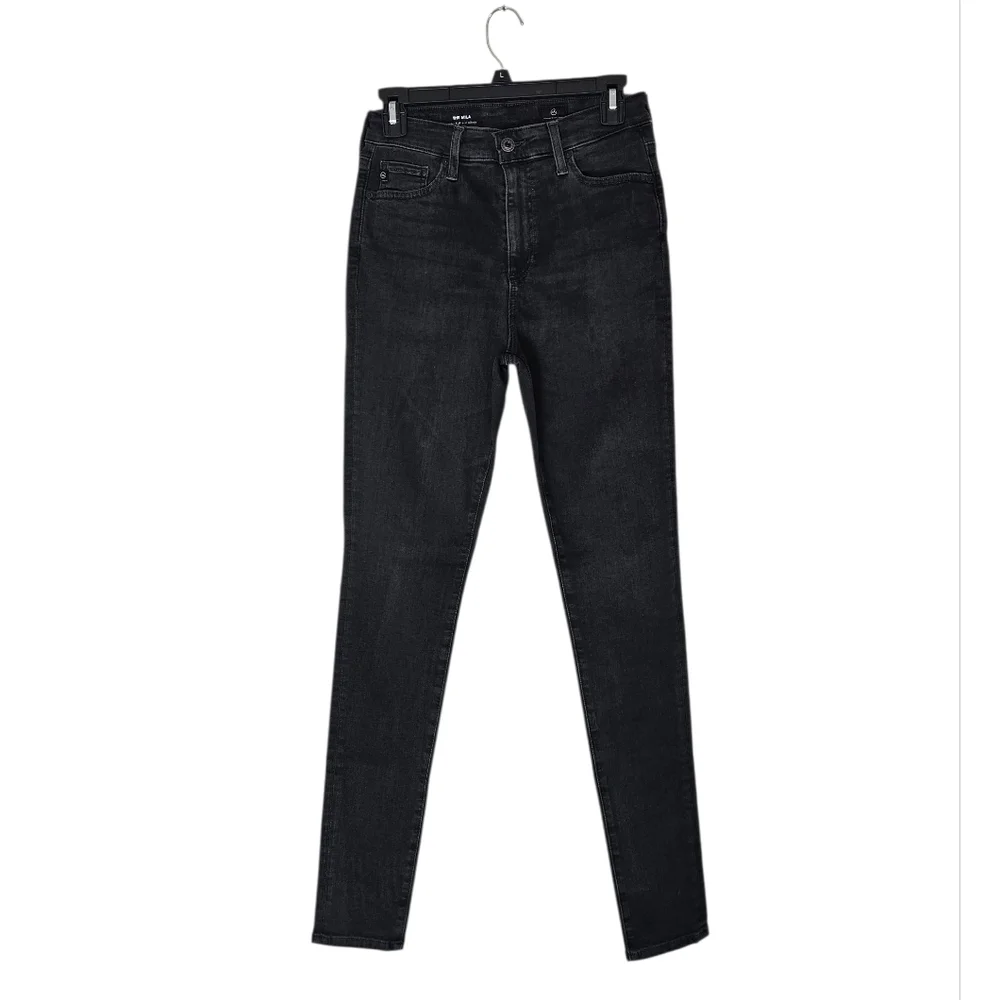 Ag Adriano Goldschmied The Mila Super High Rise Skinny‎ Ankle Black Jeans 28 NWT
